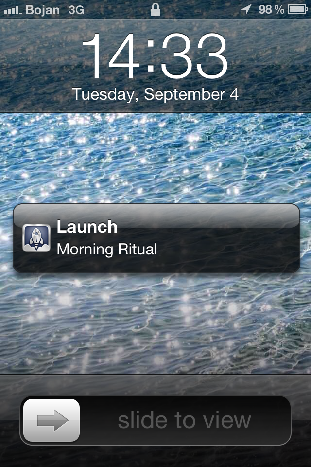 Launch Center Notification