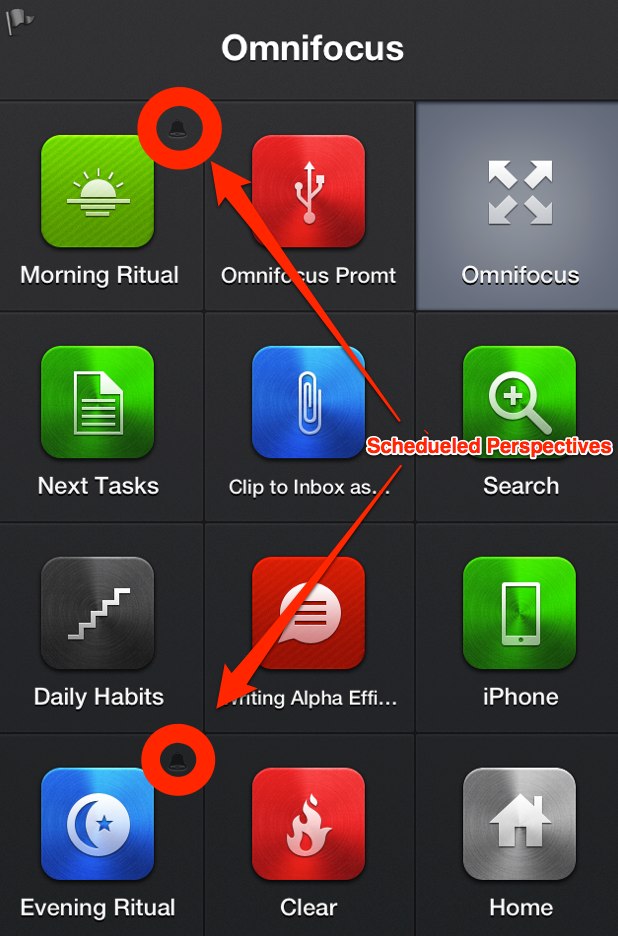 Omnifocus in Launch Center Pro