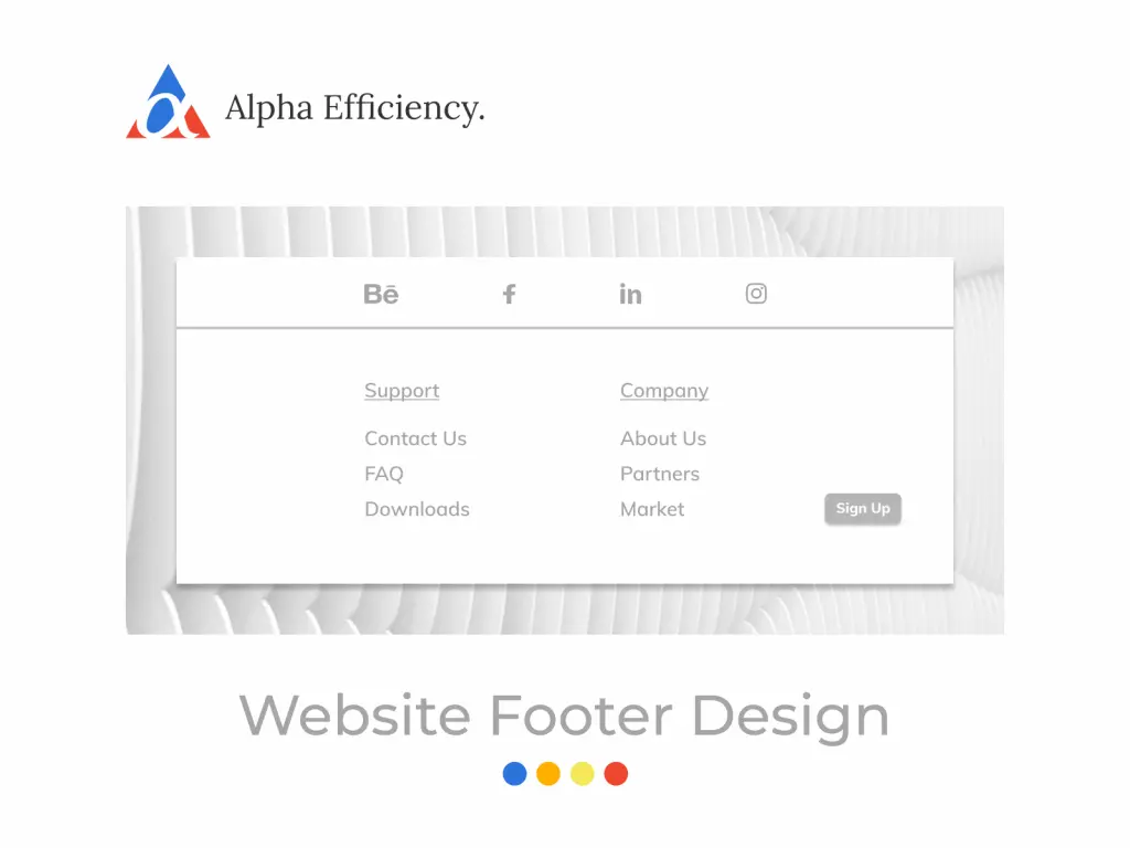 website footer design